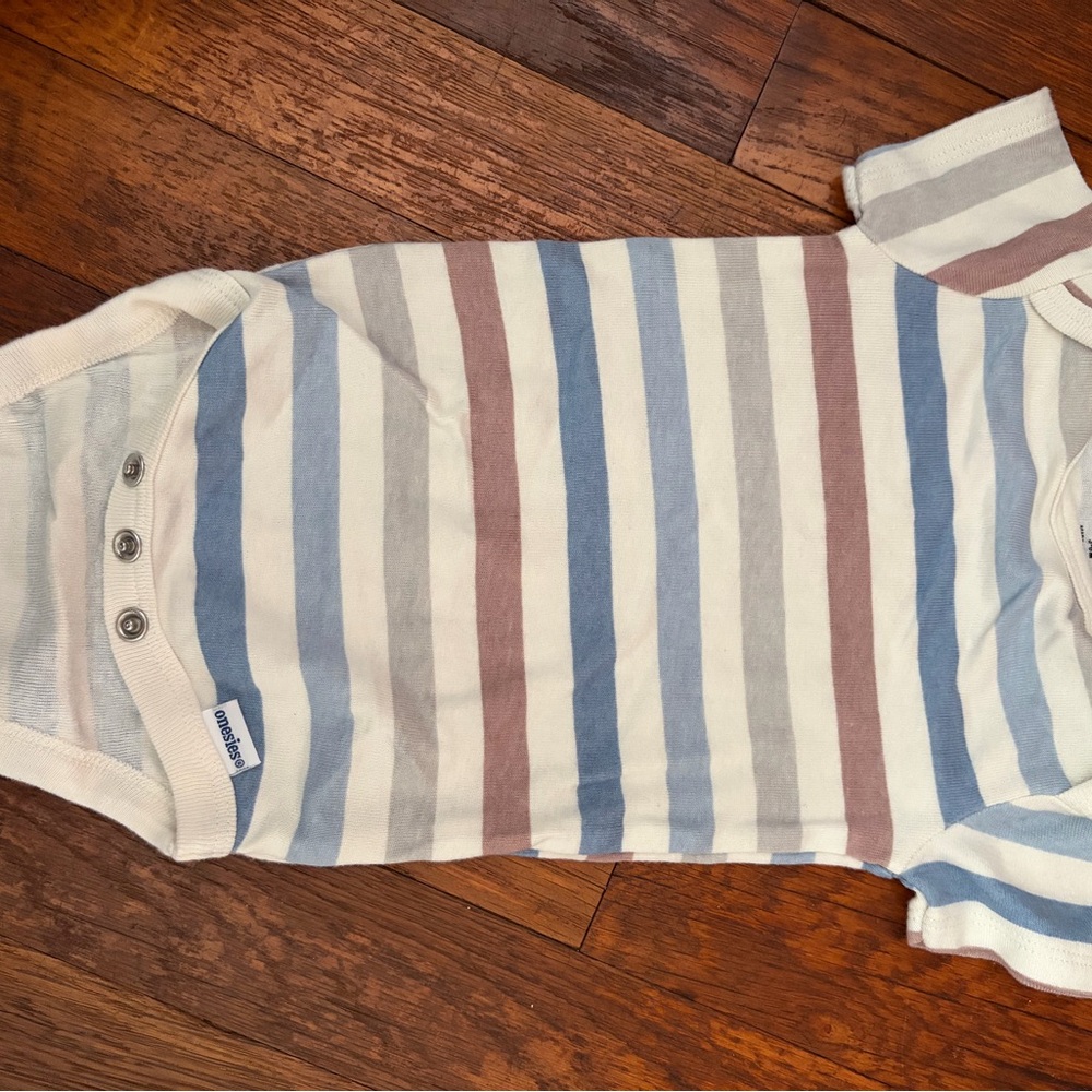 Gerber Blue and White Baby Onesie